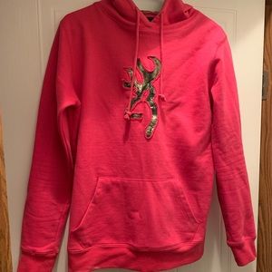 Pink browning hoodie